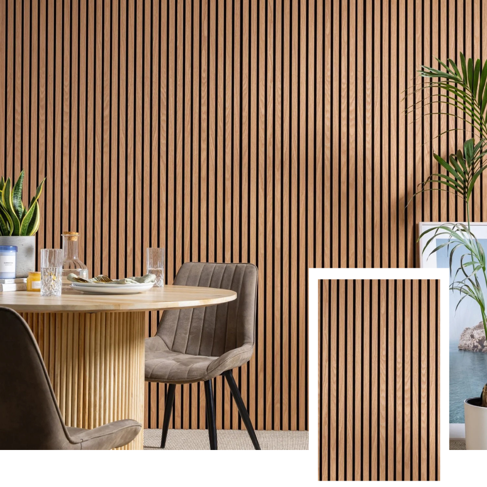 Arktis Panel™ Premium Acoustic Slat Panel — Natural Oak